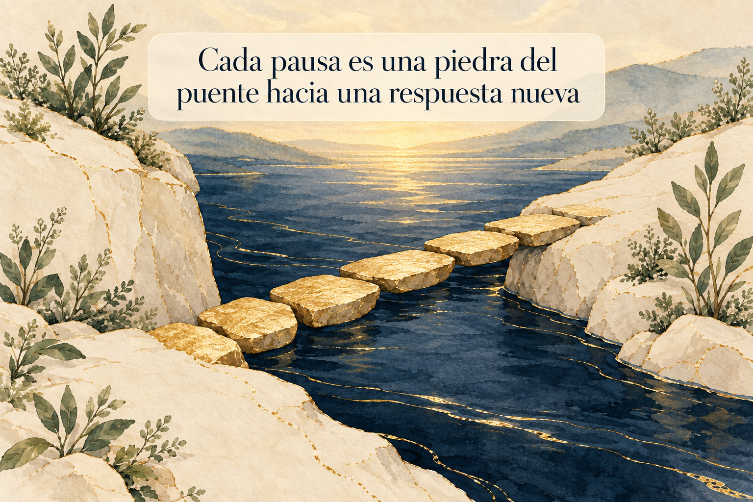 Puente de piedras doradas: Cada pausa es una piedra del puente hacia una respuesta nueva