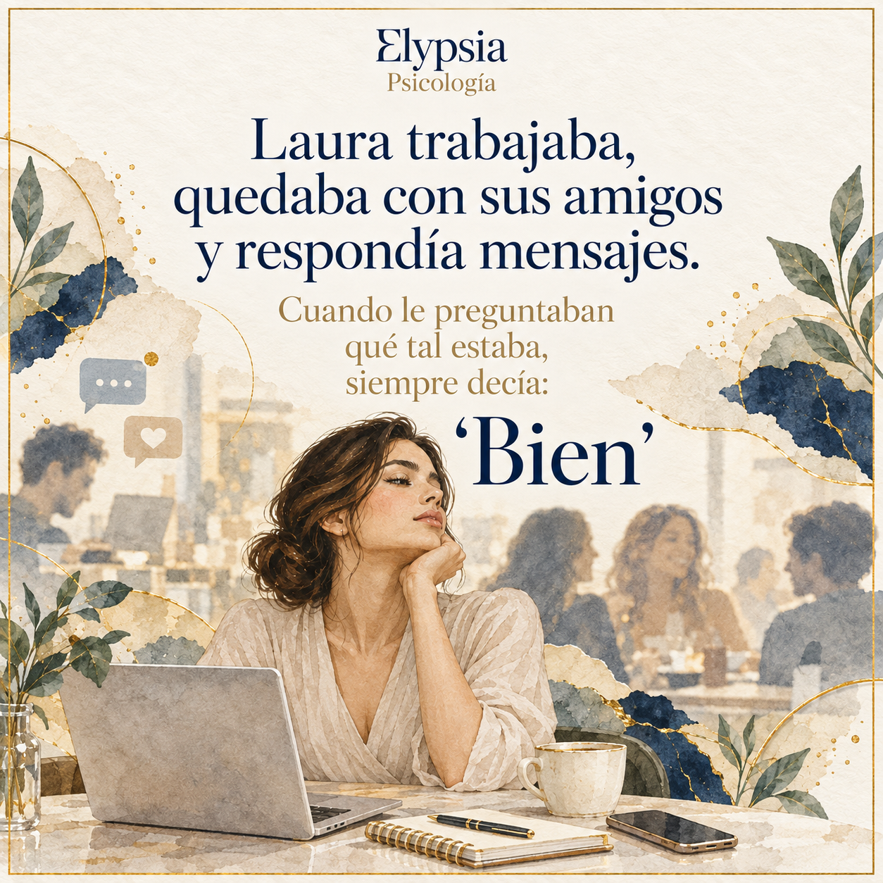 Laura aparentaba normalidad mientras sentía cansancio emocional